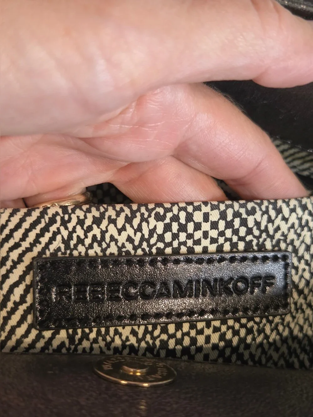 Rebecca Minkoff Medium MAB Tote Metallic Pewter Gunmetal Leather Bag